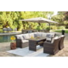 Signature Design by Ashley Easy Isle Outdoor 2-Piece Sectional & Lounge Chair Set