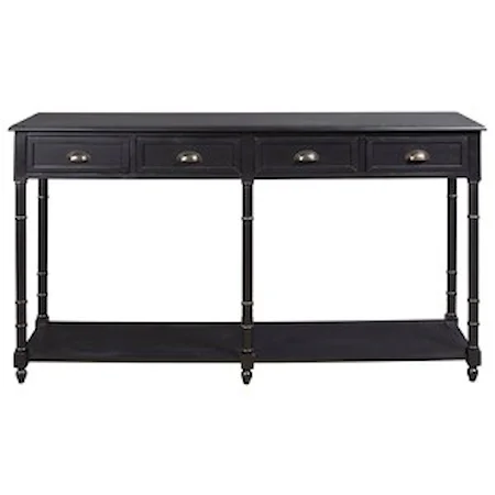 Console Sofa Table with 4 Drawers and 1 Shelf