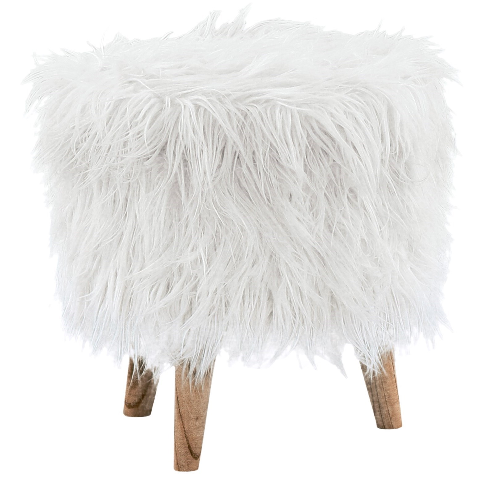 Fur outlet storage ottoman