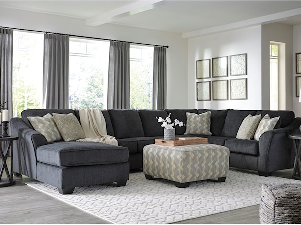 4pc Sectional and ottoman