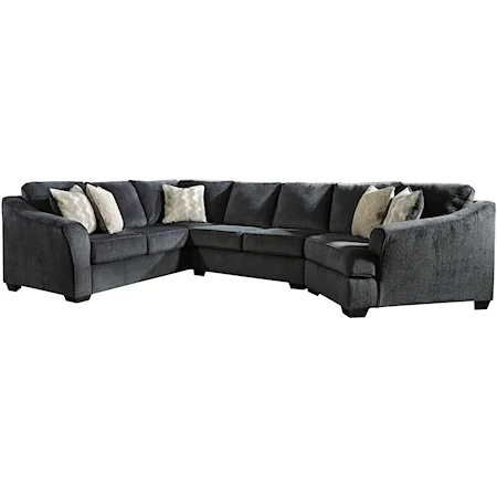 3-Piece Sectional with Right Cuddler