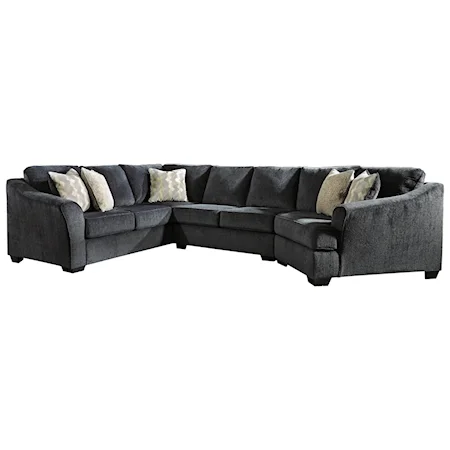 Sectional Couch with Right Cuddler