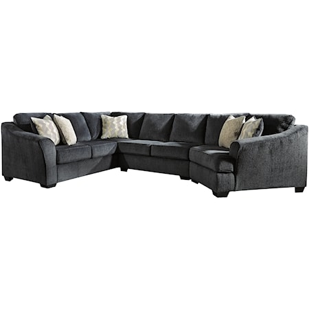 3-Piece Sectional with Right Cuddler