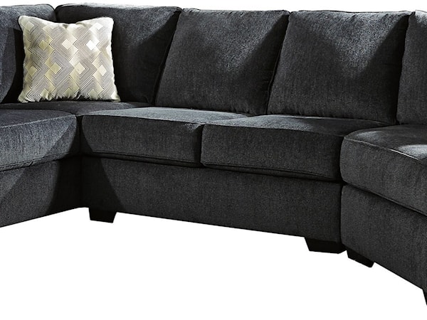 3-Piece Sectional with Right Cuddler