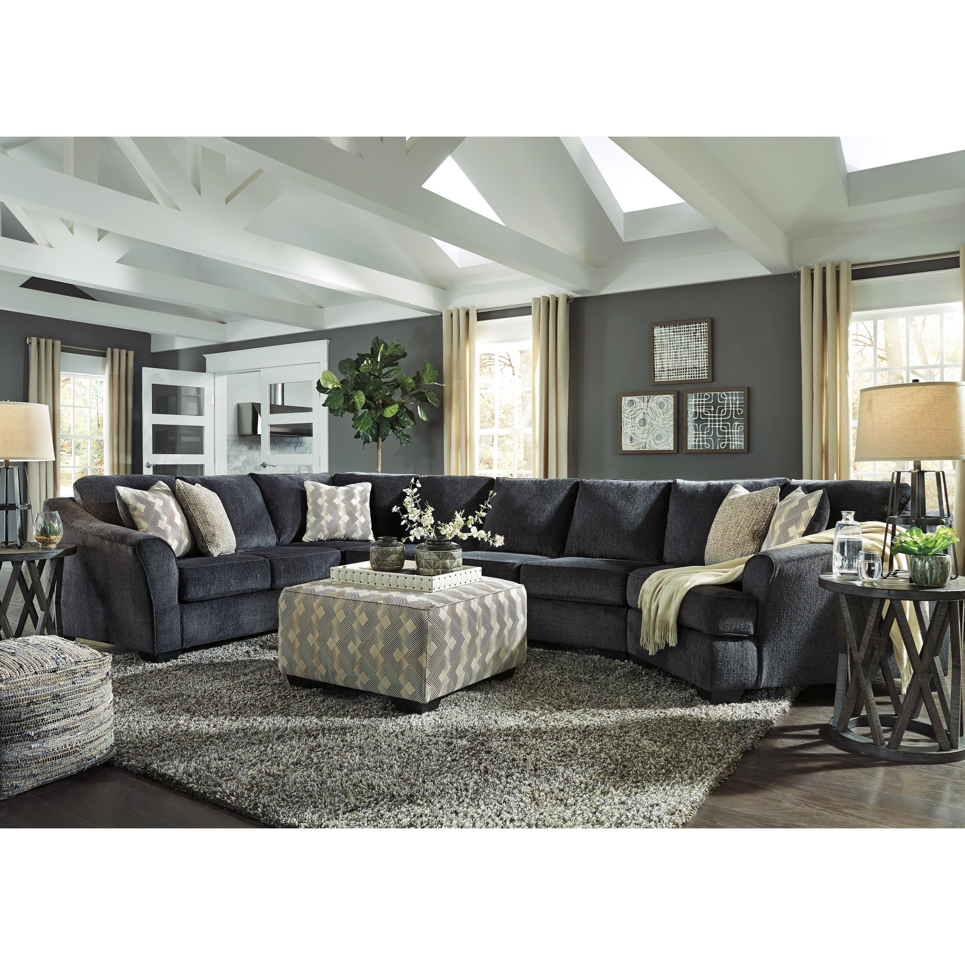 Signature Design by Ashley Eltmann 4130348+46+34+75 4Piece Sectional with Right Cuddler