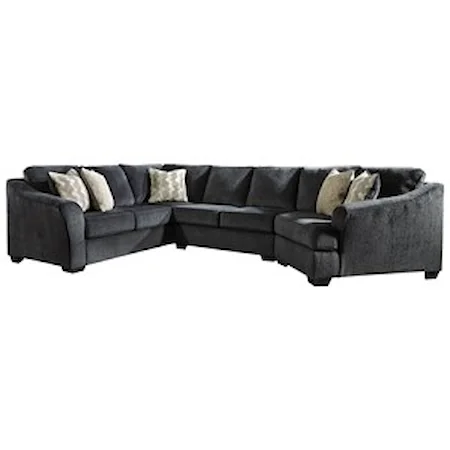 Sectional Couch with Right Cuddler