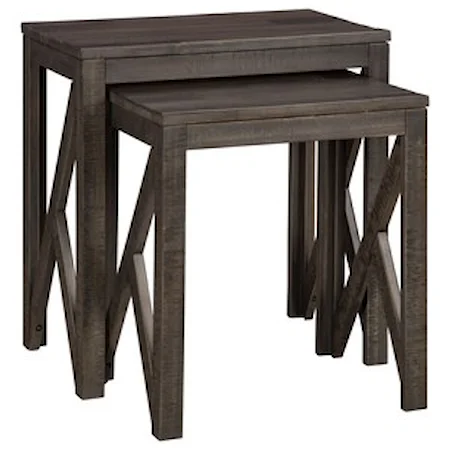 Set of 2 Rustic Nesting Tables