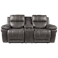 Power Reclining Loveseat with Power Headrest and Center Console