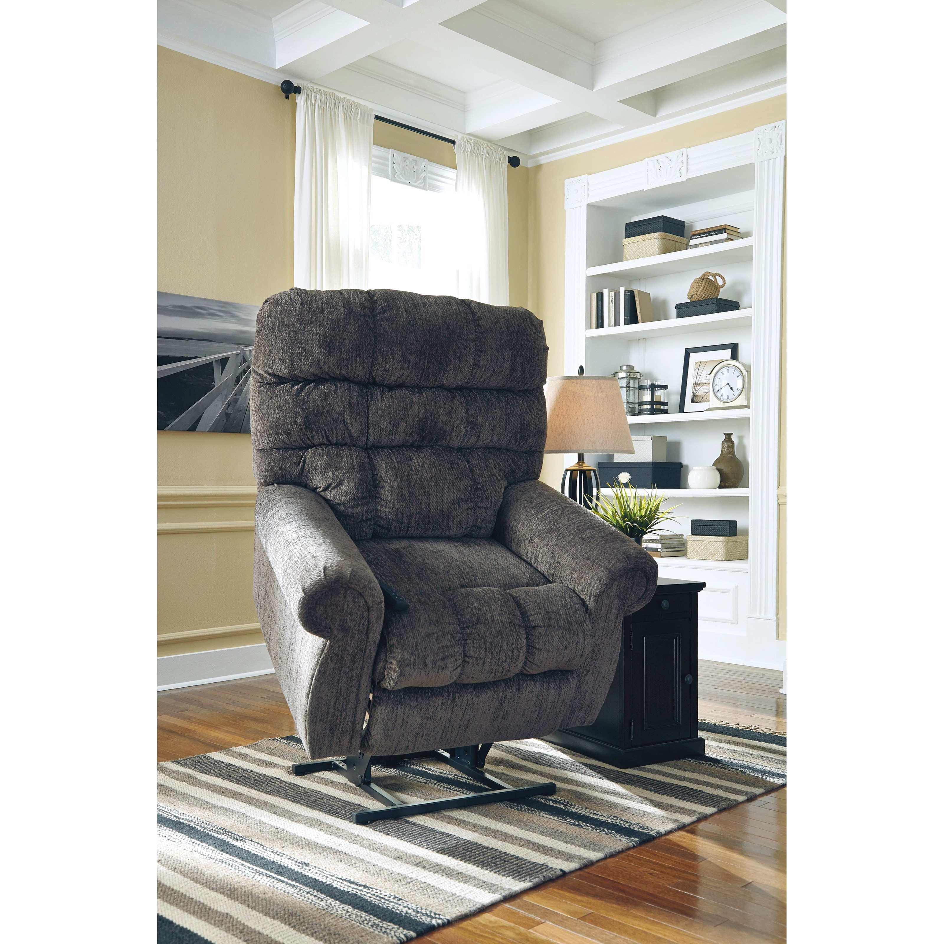 Signature Design by Ashley Ernestine ERN200000 Power Lift Recliner HomeWorld Furniture Recliner Lift Recliner