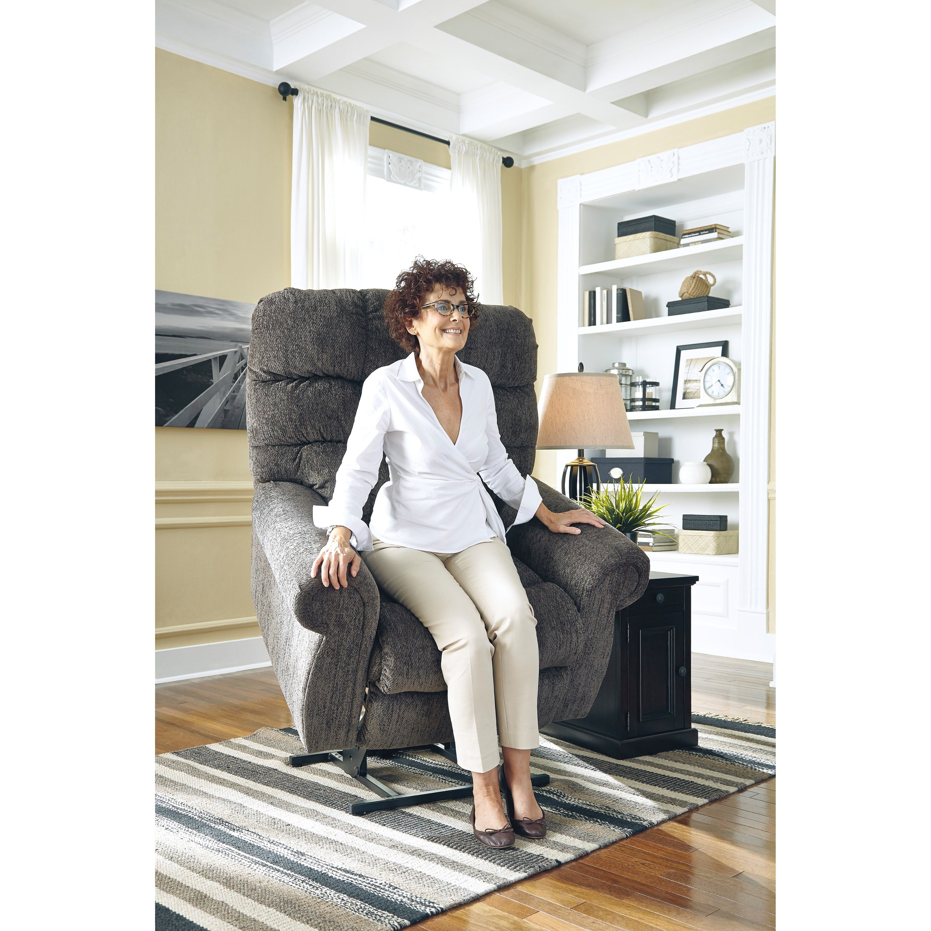 Ernestine slate power lift recliner best sale