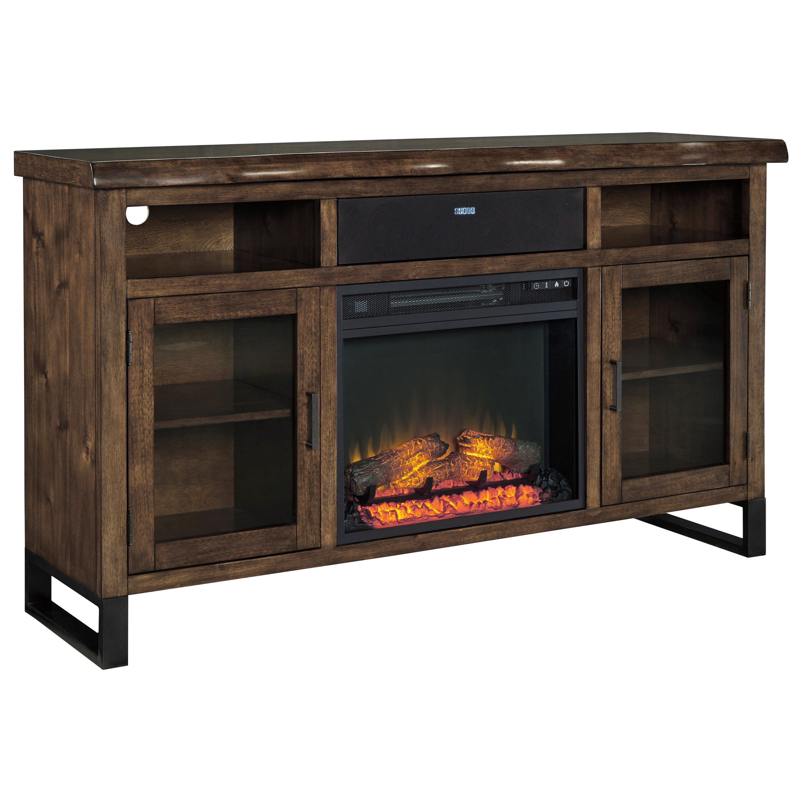 Signature Design by Ashley Esmarina Large TV Stand w/ Fireplace Insert
