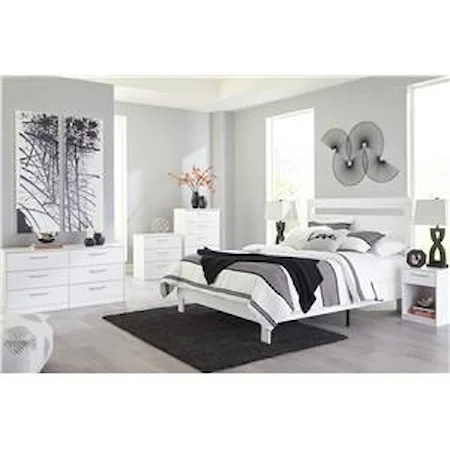 3 Piece Queen Panel Headboard, Nightstand and 3 Drawer Chest Set