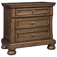 2-Drawer Nightstand with Hidden Felt-Lined Jewelry Drawer