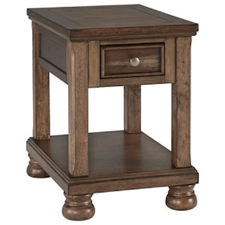 Transitional Chair Side End Table