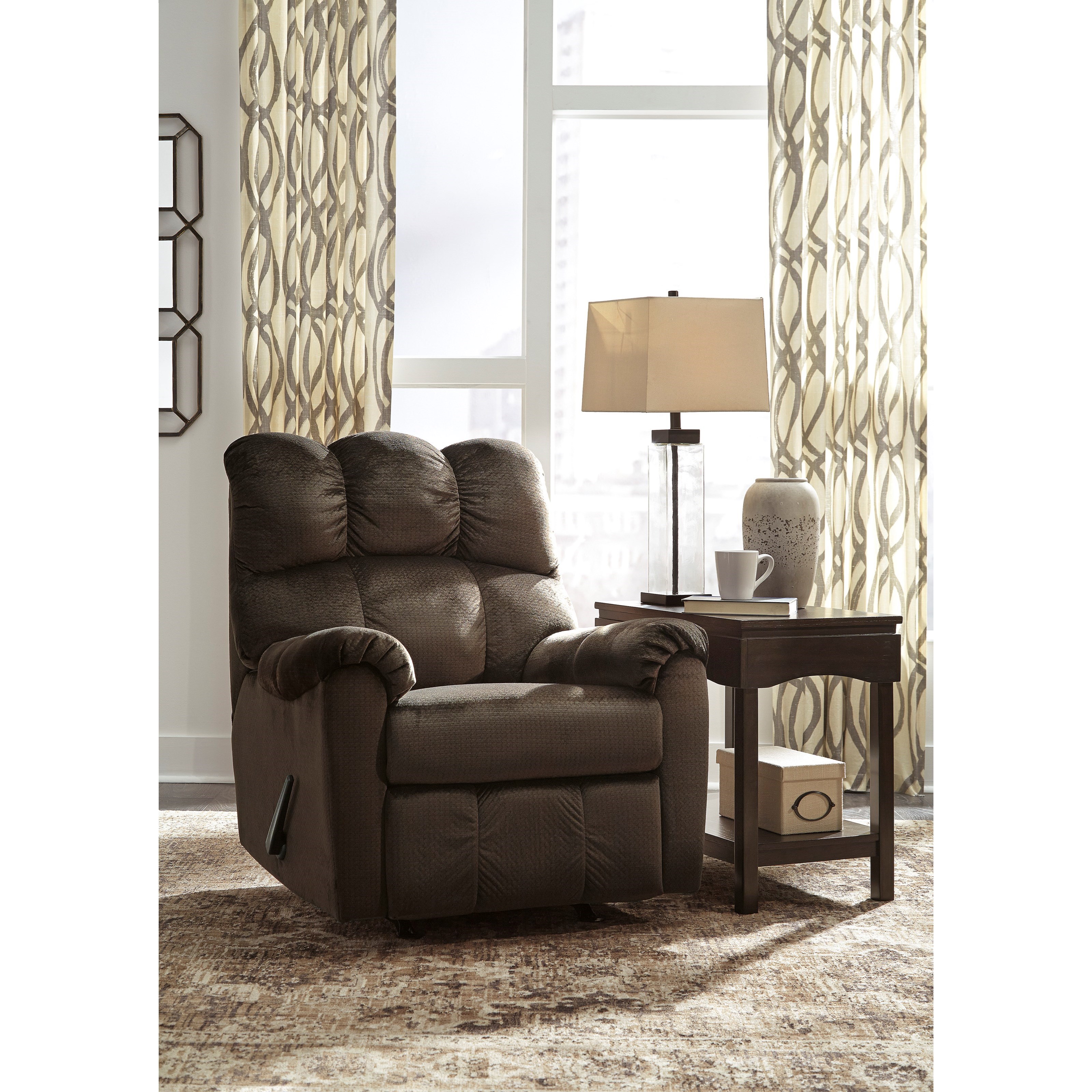 Signature Design by Ashley Foxfield 1040225 Rocker Recliner with Pillow