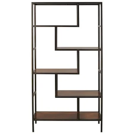 Contemporary Metal/Wood Bookcase