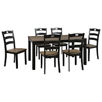 Two-Tone Finish 7-Piece Dining Room Table Set