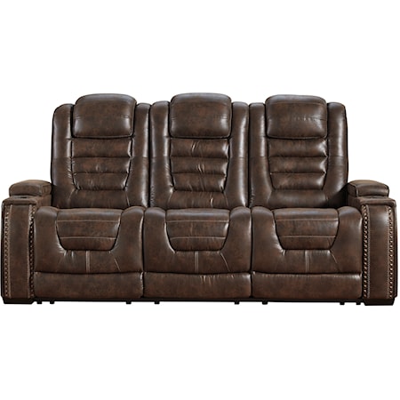 Power Reclining Sofa w/ Adjustable Headrests