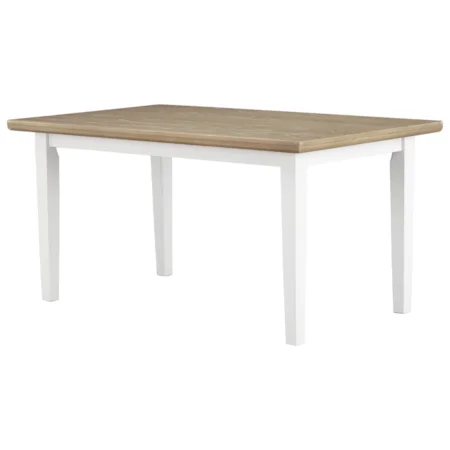 Two-Tone Rectangular Dining Room Table