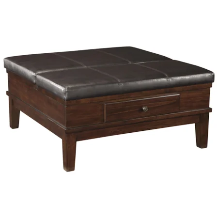 Lift Top Ottoman Cocktail Table with Storage