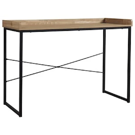 Industrial Home Office Desk with Metal Base