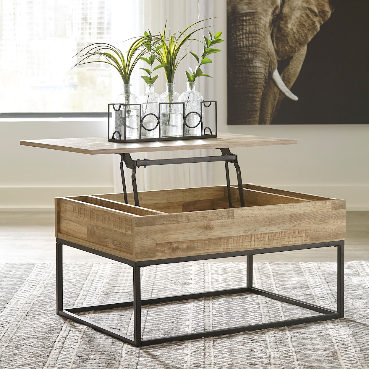 Ashley Furniture Signature Design Gerdanet Lift Top Cocktail Table