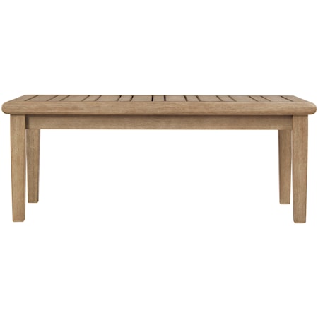 Solid Wood Eucalyptus Rectangular Cocktail Table