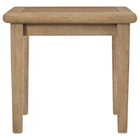 Solid Wood Eucalyptus Square End Table