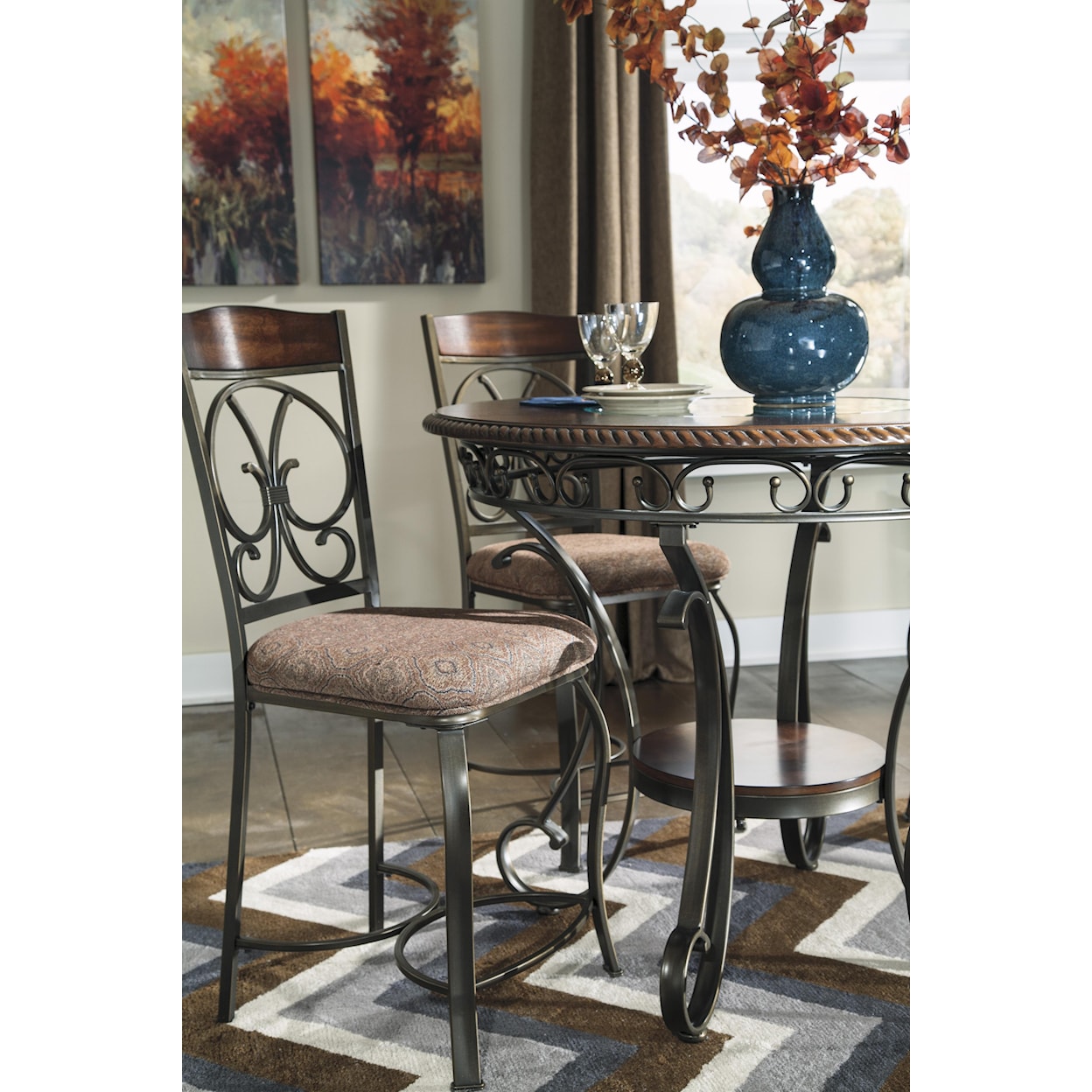 Ashley Furniture Signature Design Glambrey Upholstered Barstool