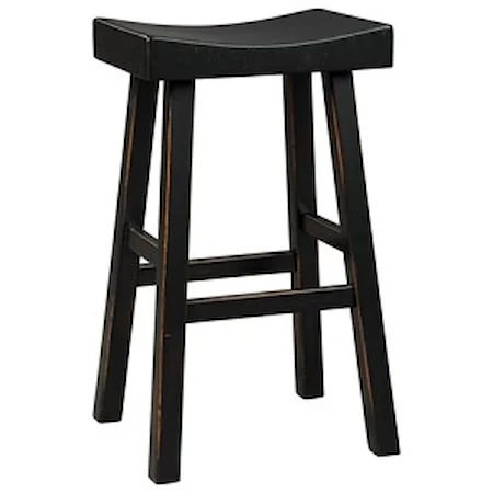 Antique Black Tall Stool