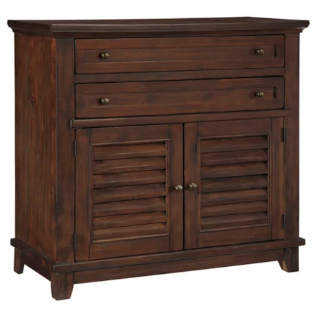 Vintage Casual Secretary Desk with Drop-Front Drawer
