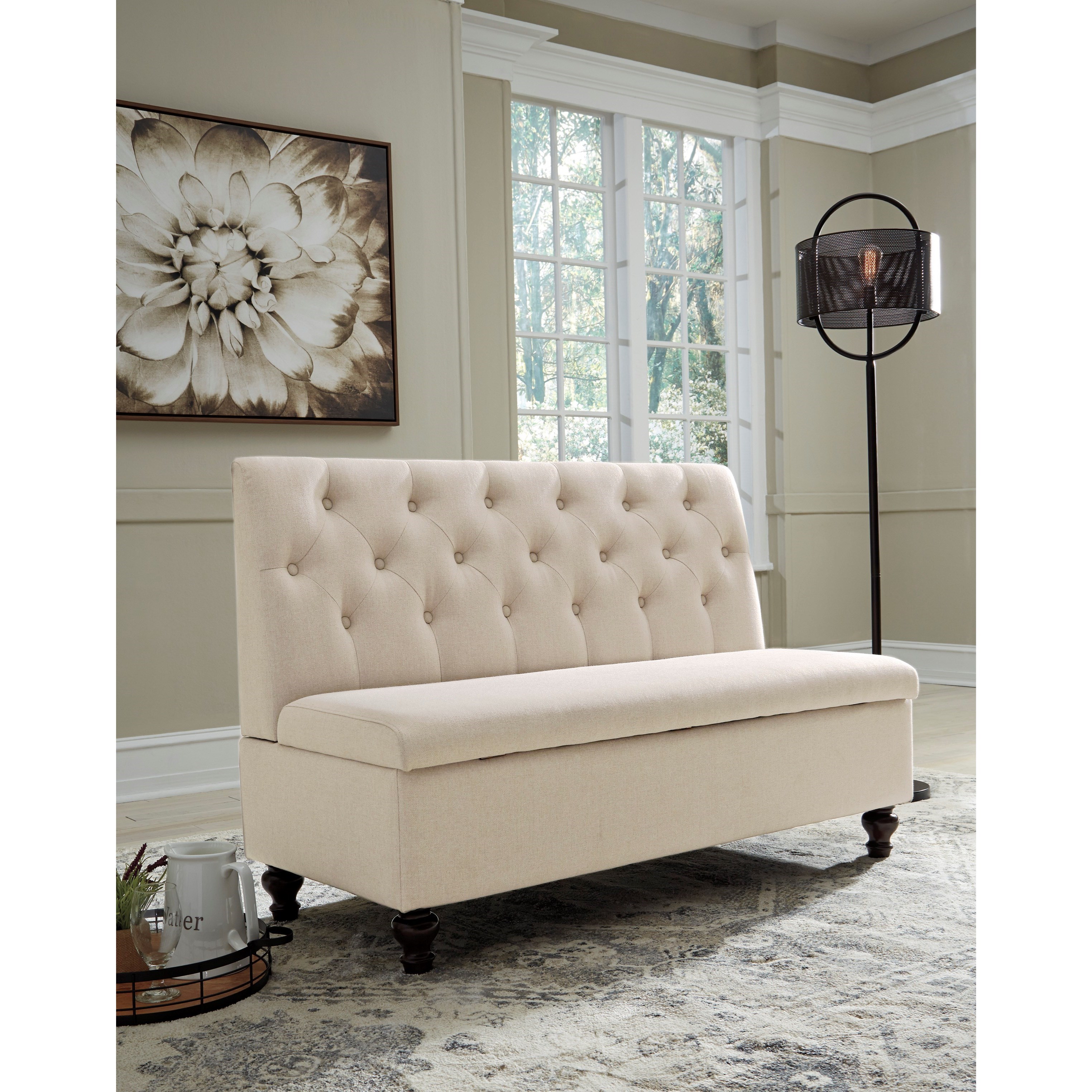 Upholstered bench online with drawers