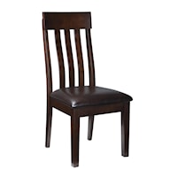 Slat Back Dining Upholstered Side Chair w/ Lumbar Support