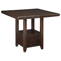 Rectangular Dining Room Counter Extension Table with Shelf