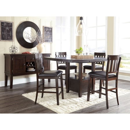 Rectangular Dining Room Counter Ext. Table