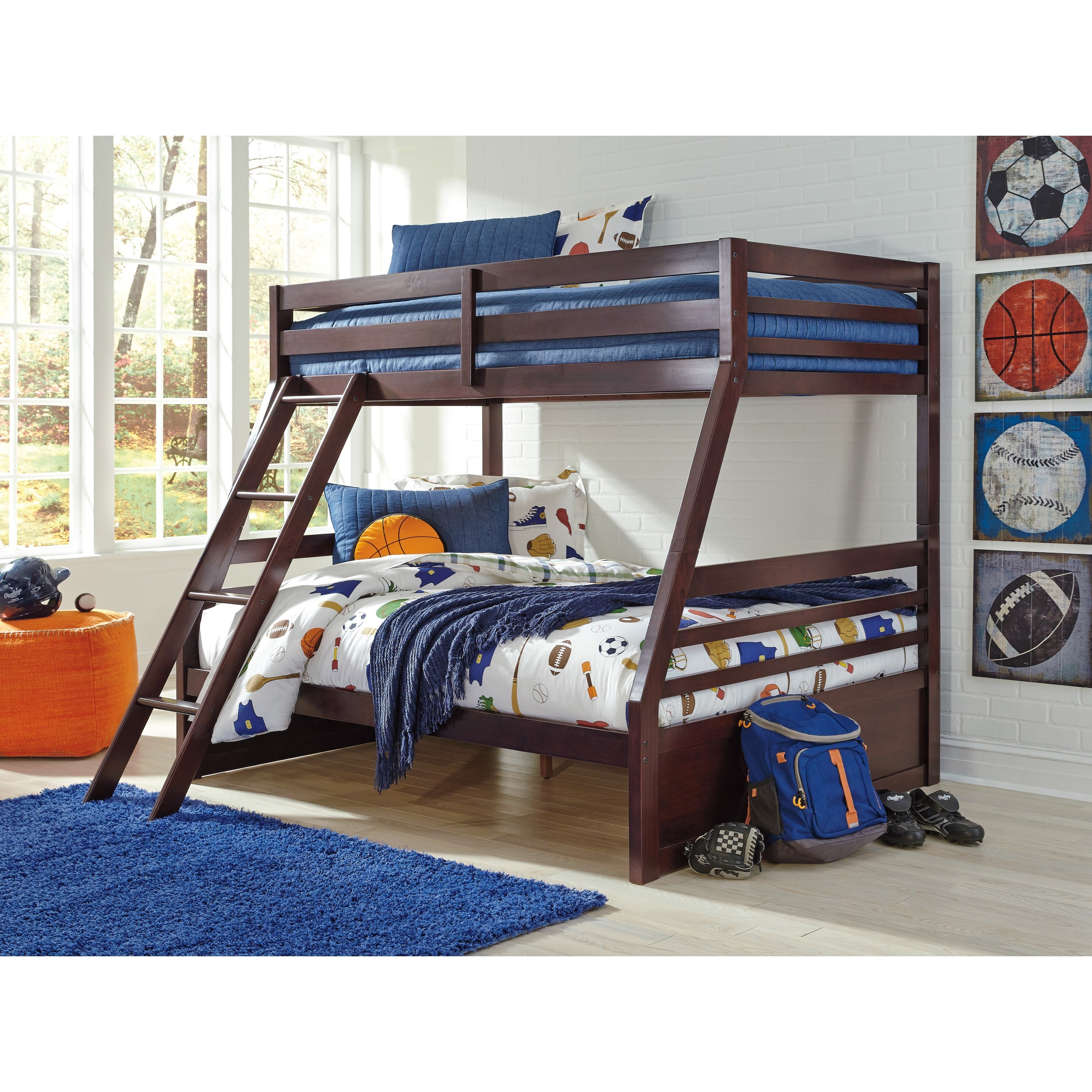 Ashley Signature Design Halanton B328YB3 Solid Pine Twin/Full Bunk Bed Dunk & Bright Furniture
