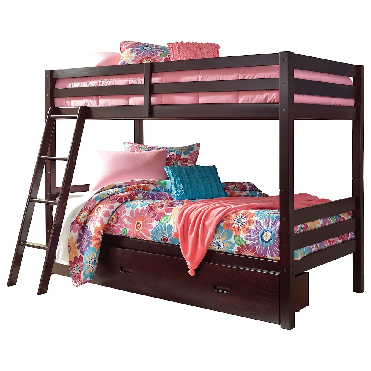 Signature Design by Ashley Halanton Twin/Twin Bunk Bed w/ Under Bed Storage