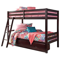 Solid Pine Twin/Twin Bunk Bed w/ Under Bed Storage