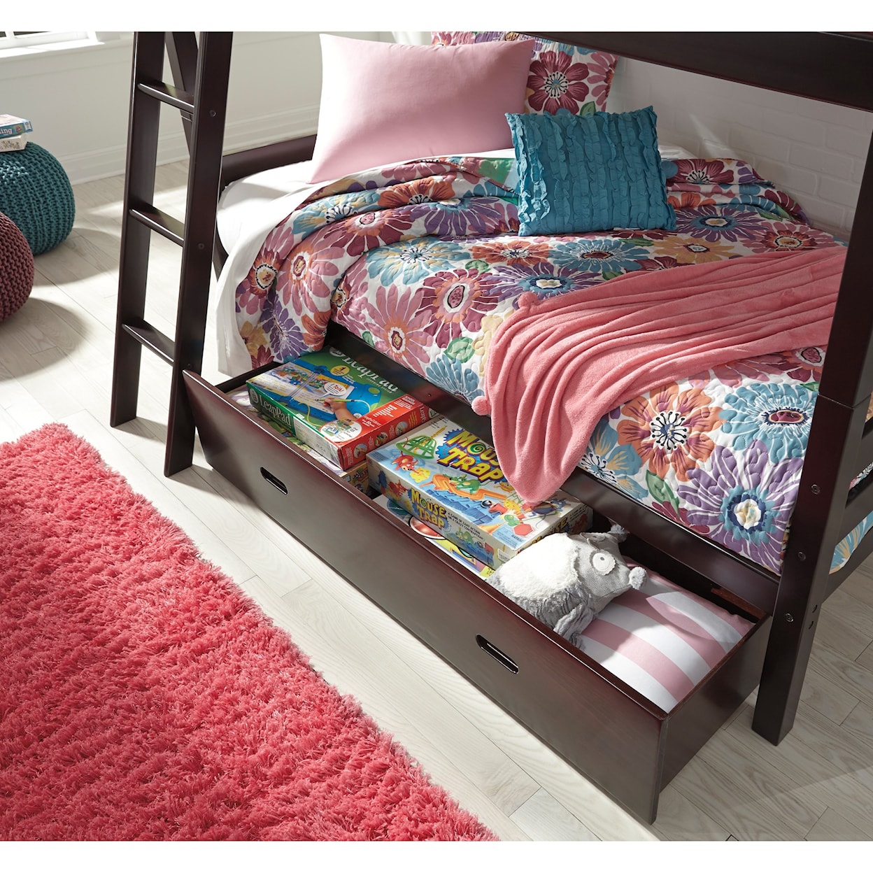 Ashley Signature Design Halanton Twin/Twin Bunk Bed w/ Under Bed Storage