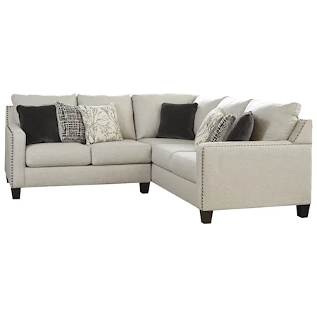 2-Piece Sectional with Nailhead Trim Accents