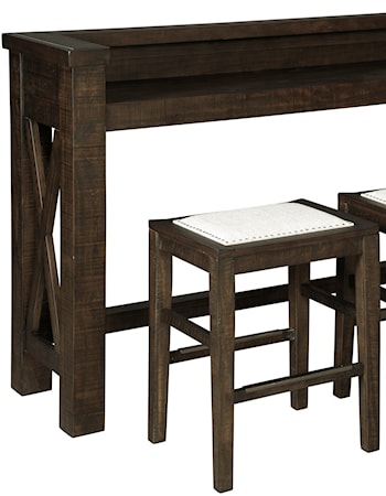 Counter Height Bar Table Set with 3 Stools