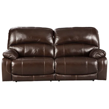Leather Match 2 Seat Reclining Power Sofa