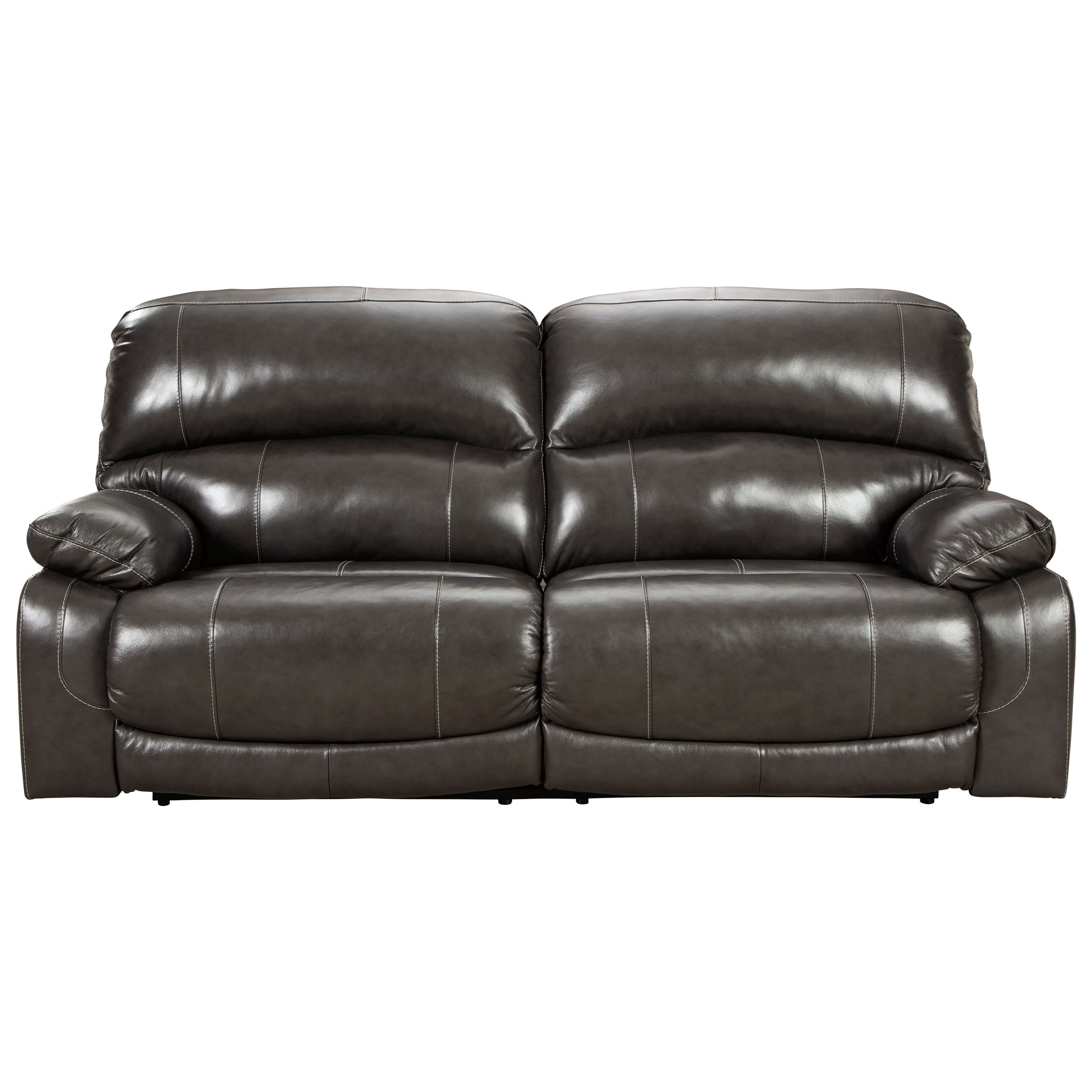 Signature Design by Ashley Hallstrung U52403 47 Leather Match 2 Seat Reclining Power Sofa Furniture and ApplianceMart Reclining Sofa