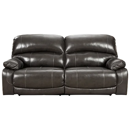 Leather Match 2 Seat Reclining Power Sofa