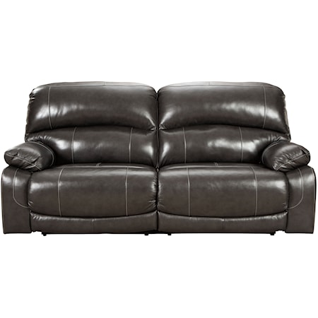 Leather Match 2 Seat Reclining Power Sofa