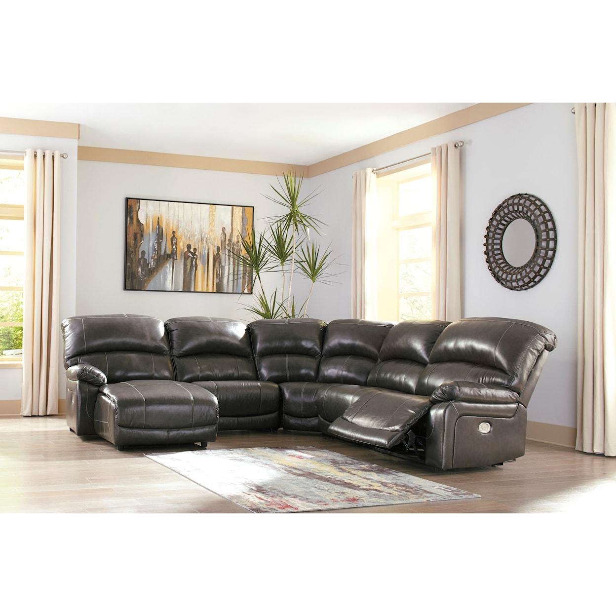Signature Design by Ashley Hallstrung Power Reclining Sectional