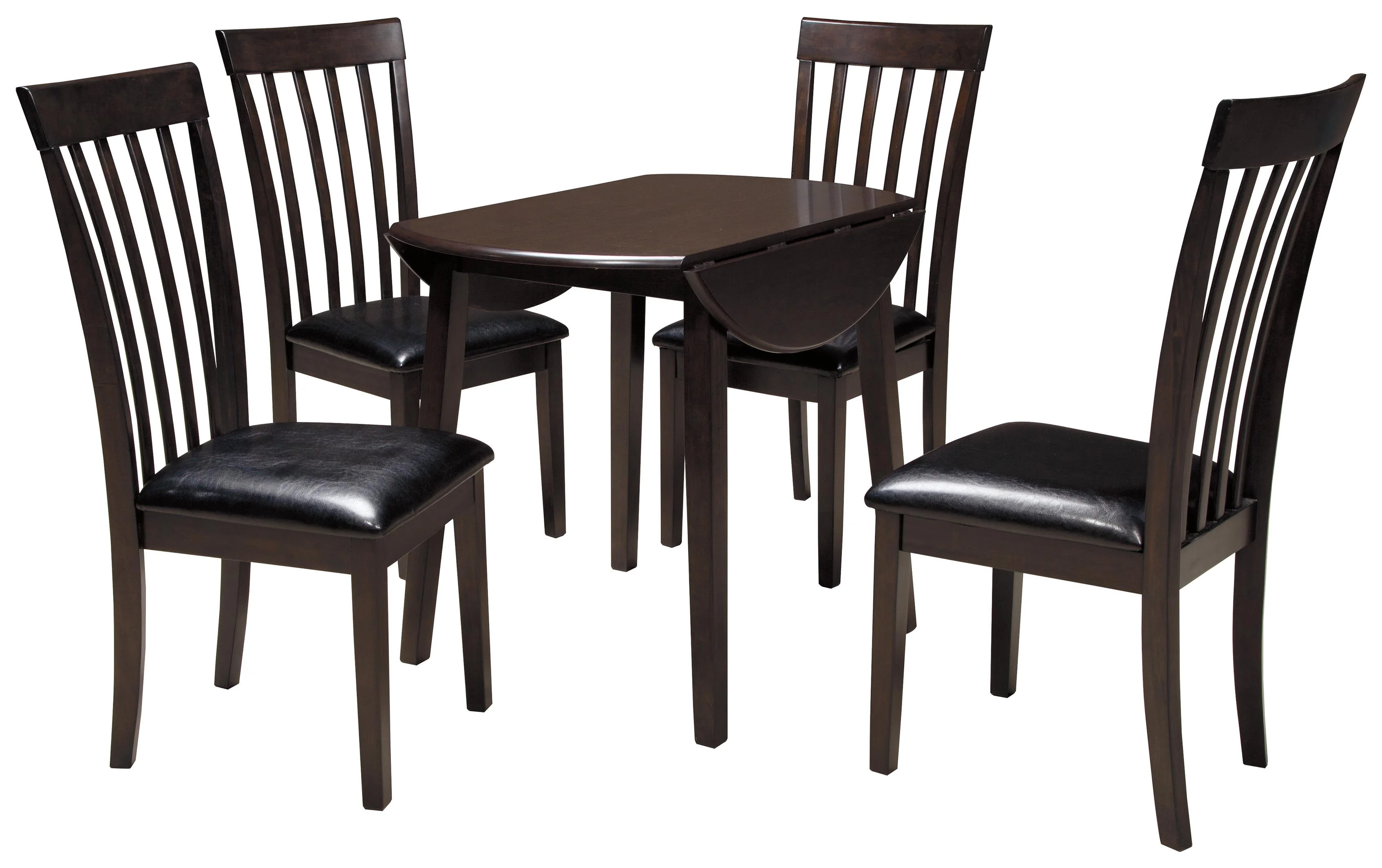 Signature Design by Ashley Hammis D310D1 5-Piece Round Drop Leaf Table ...