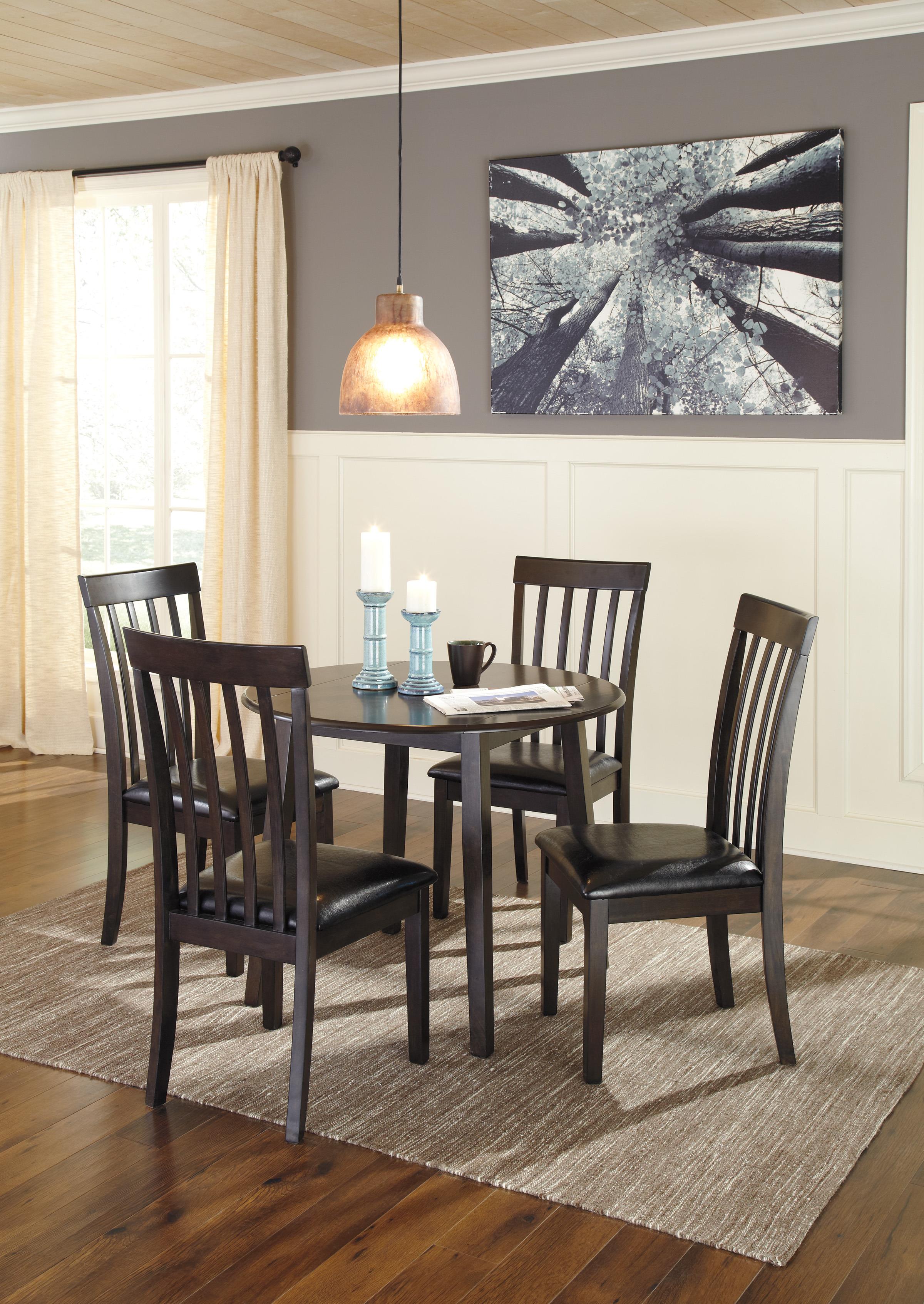 Ashley Signature Design Hammis Round Dining Room Drop Leaf Table