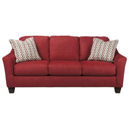 Contemporary Queen Sofa Sleeper with Flared Arms