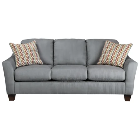Contemporary Sofa with Flared Arms